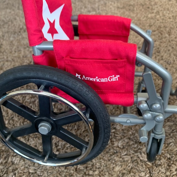 American Girl Doll Red Whellchair - Picture 2 of 11